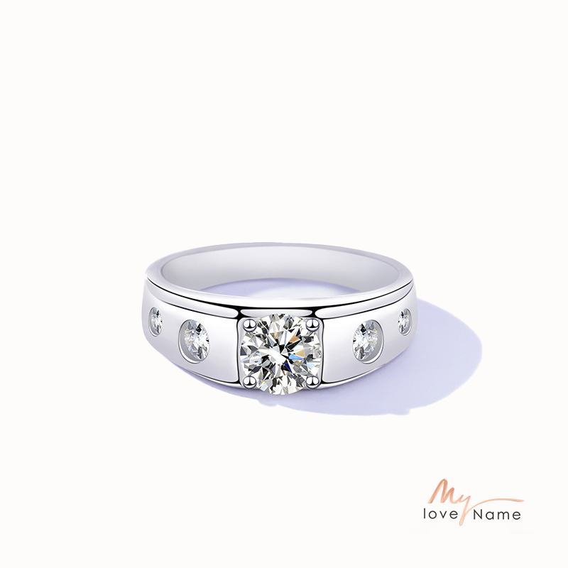 925 Sterling Silver Moissanite Ring