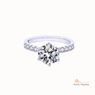925 Sterling Silver Moissanite Ring