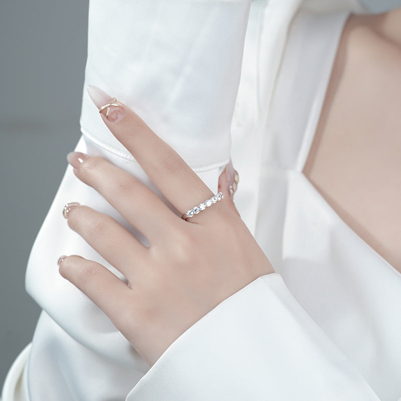 925 Sterling Silver Moissanite Ring