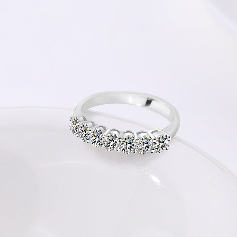 925 Sterling Silver Moissanite Ring