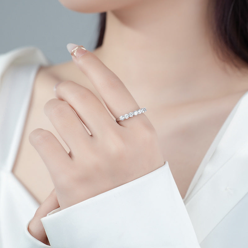 925 Sterling Silver Moissanite Ring