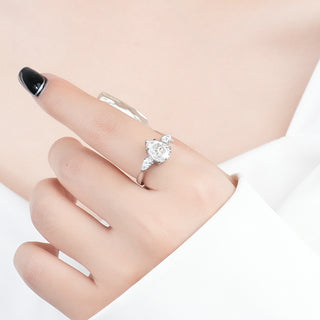 925 Sterling Silver Moissanite Ring