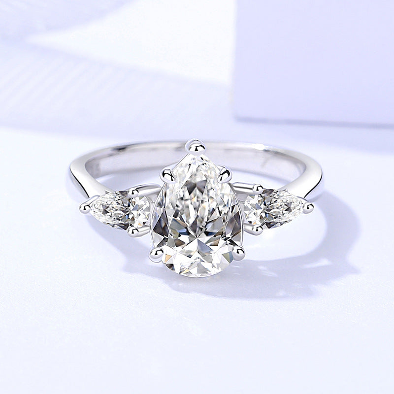 925 Sterling Silver Moissanite Ring
