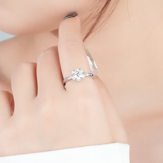 925 Sterling Silver Moissanite Ring