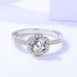 925 Sterling Silver Moissanite Ring