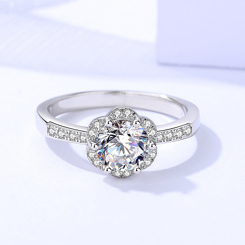 925 Sterling Silver Moissanite Ring
