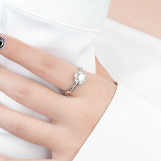 925 Sterling Silver Moissanite Ring