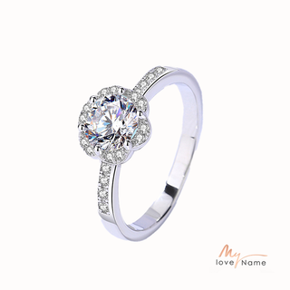 925 Sterling Silver Moissanite Ring
