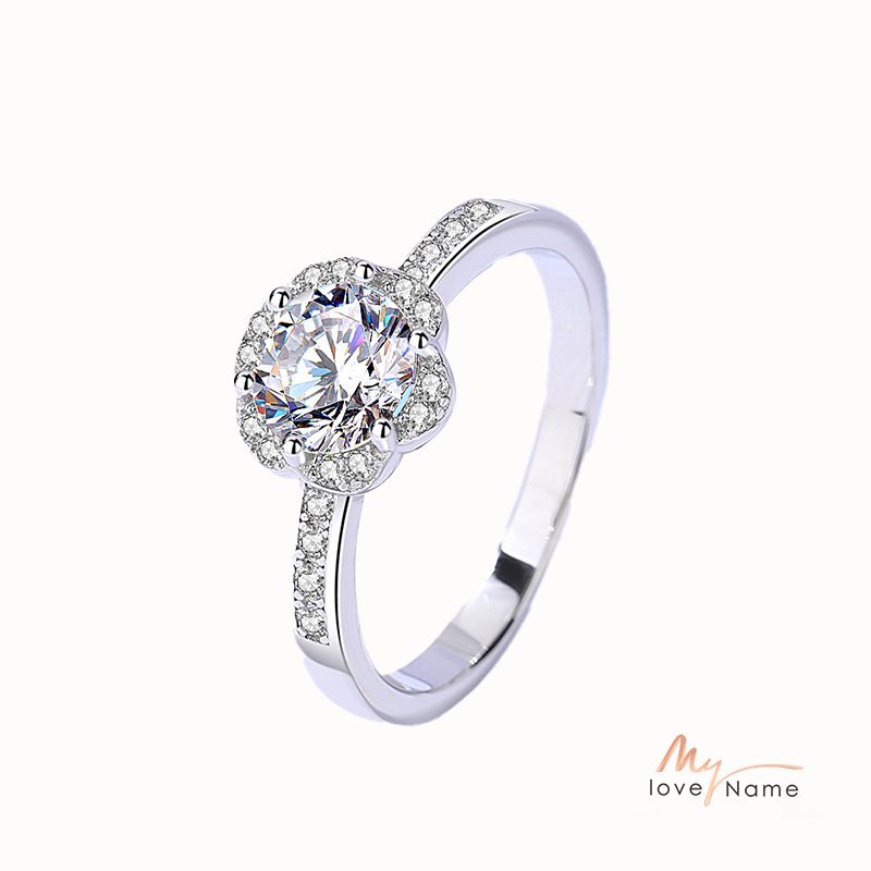 925 Sterling Silver Moissanite Ring