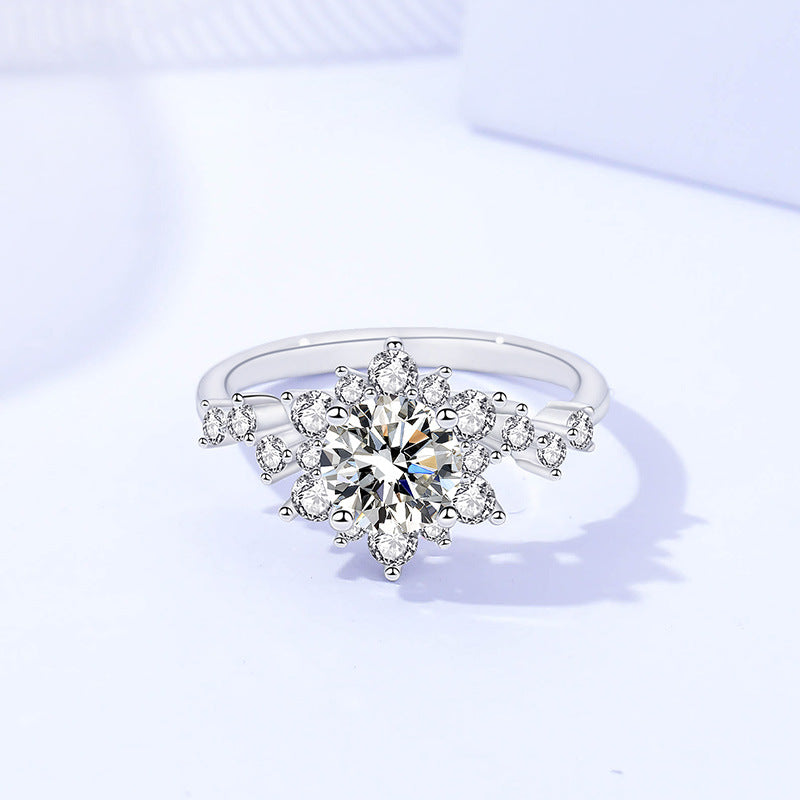 925 Sterling Silver Moissanite Ring