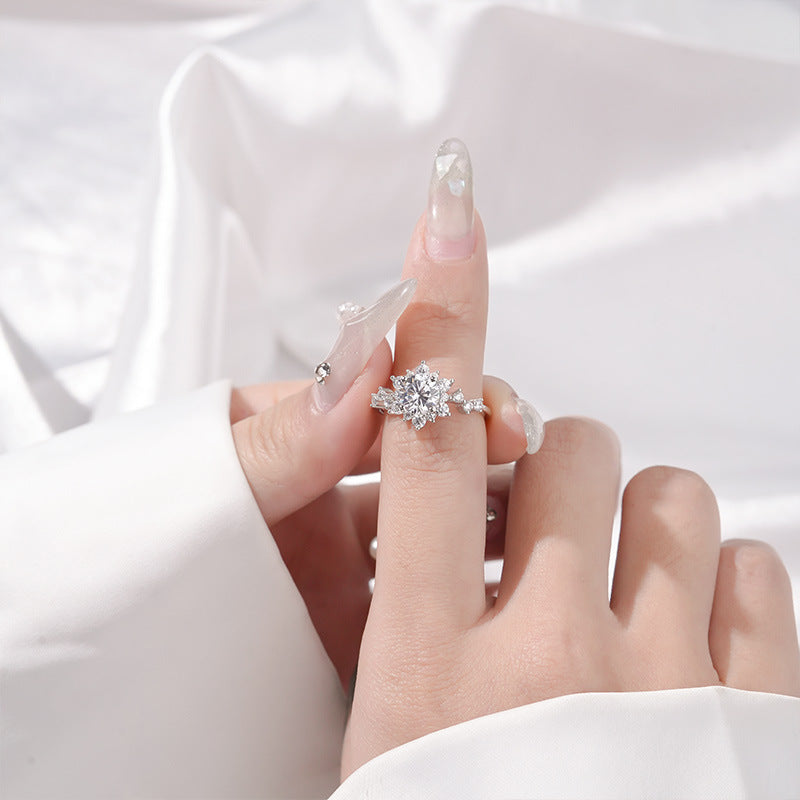 925 Sterling Silver Moissanite Ring