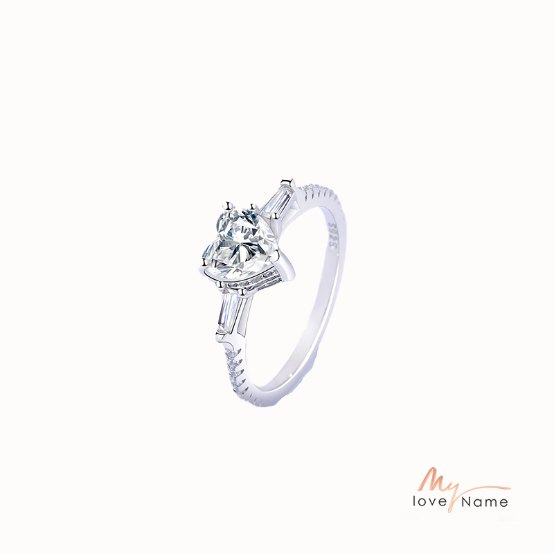 925 Sterling Silver Moissanite Ring