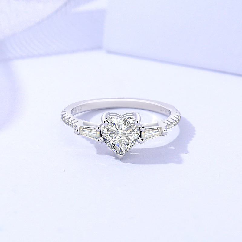 925 Sterling Silver Moissanite Ring