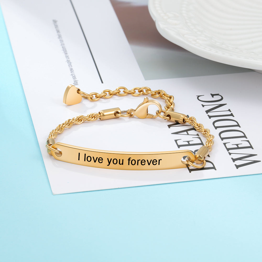 Engraving Stainless Steel Name Bracelet