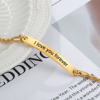 Engraving Stainless Steel Name Bracelet