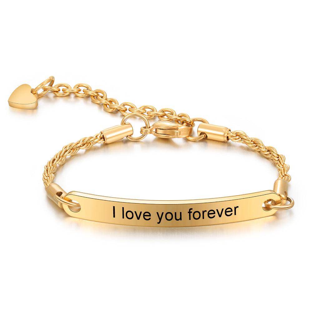 Engraving Stainless Steel Name Bracelet