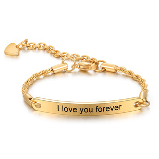 Engraving Stainless Steel Name Bracelet