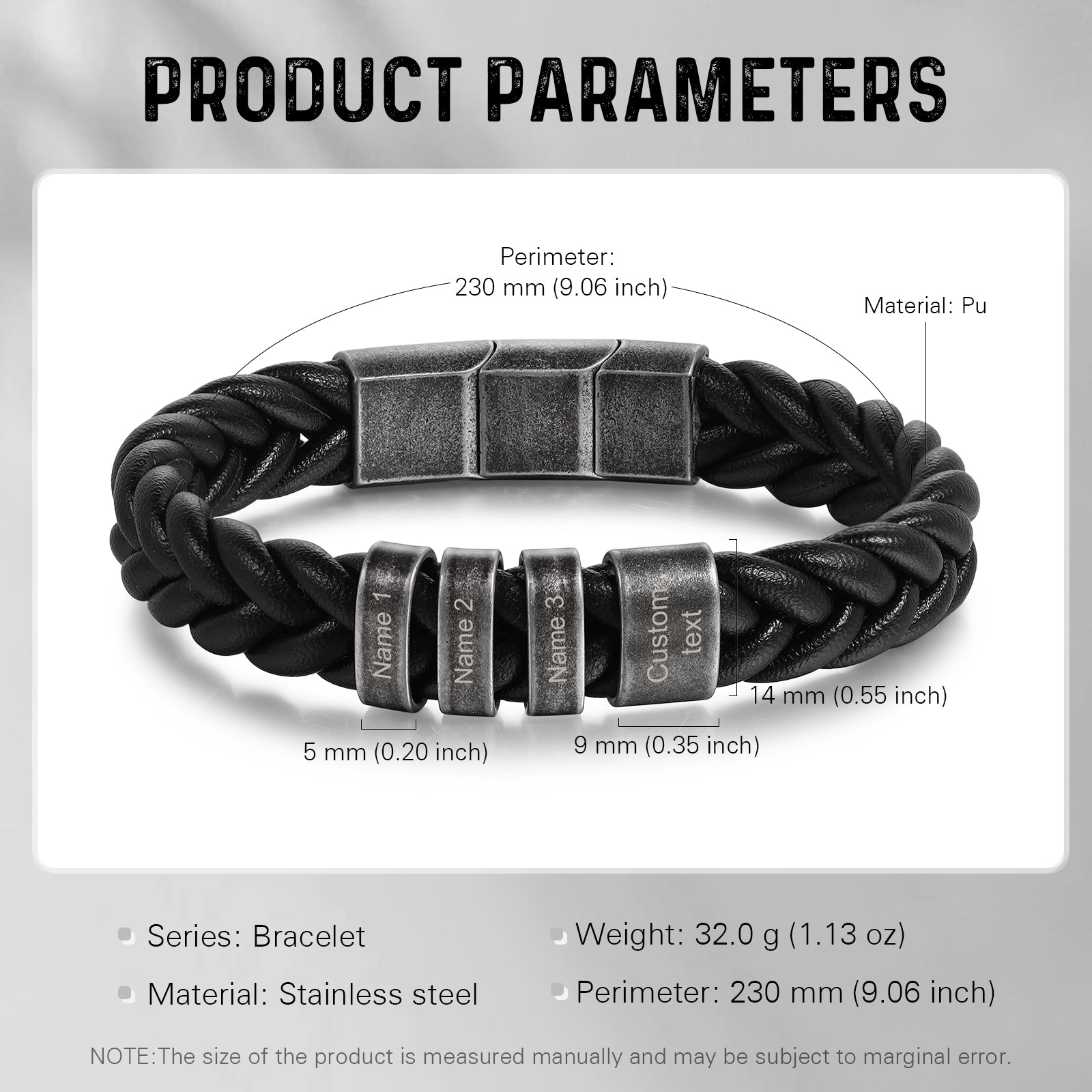 Custom Leather Bracelet