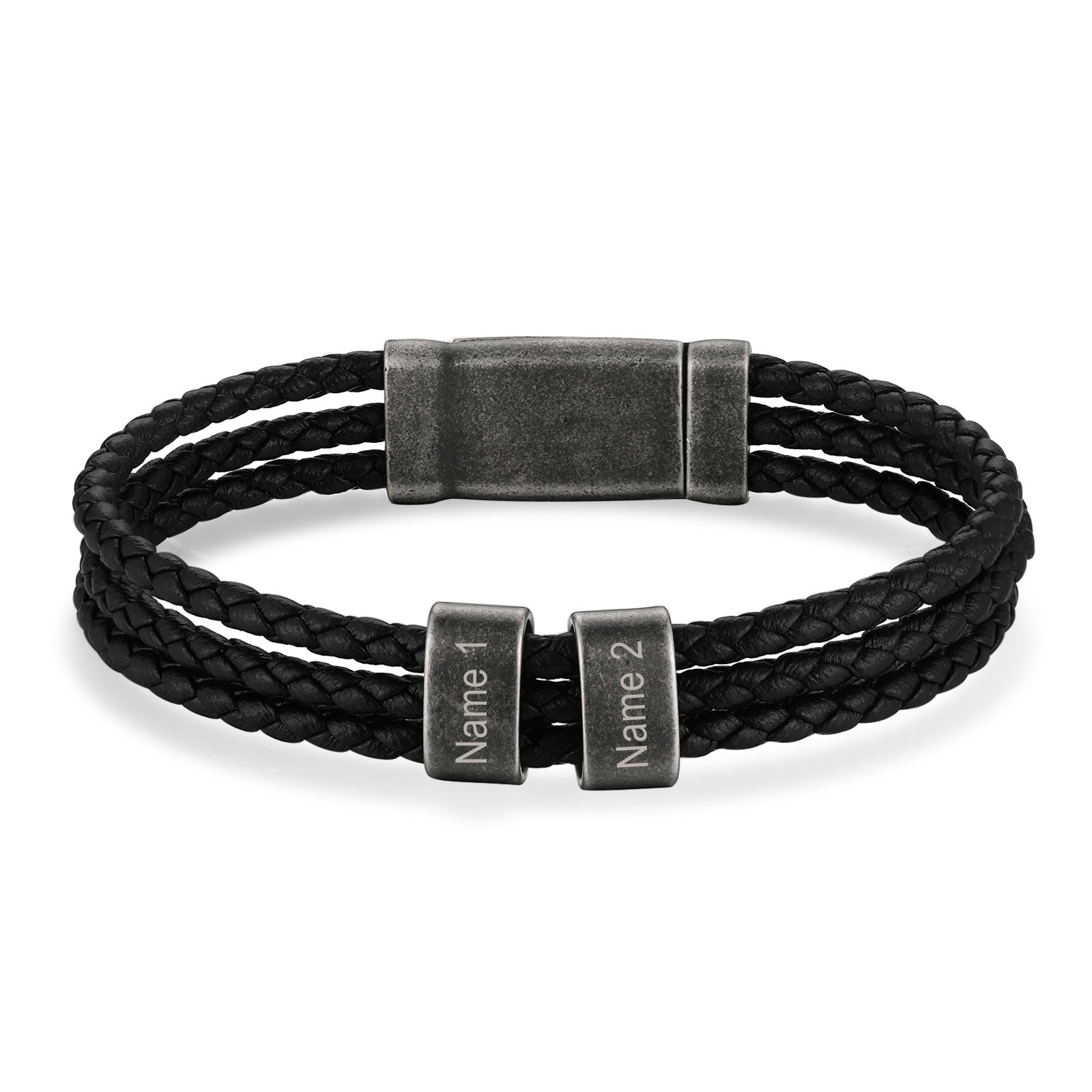 Custom Name Leather Bracelet