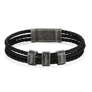 Custom Name Leather Bracelet