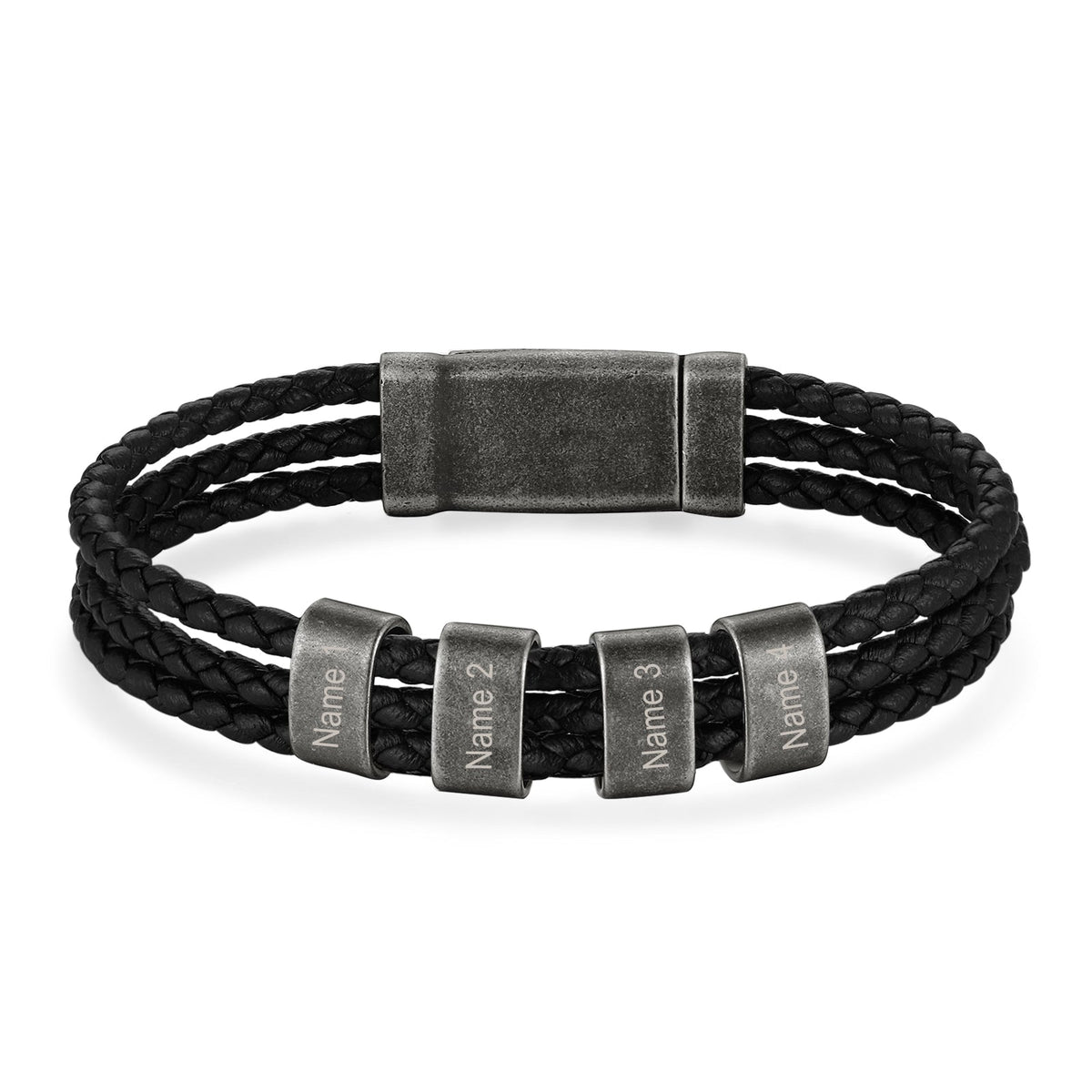 Custom Name Leather Bracelet