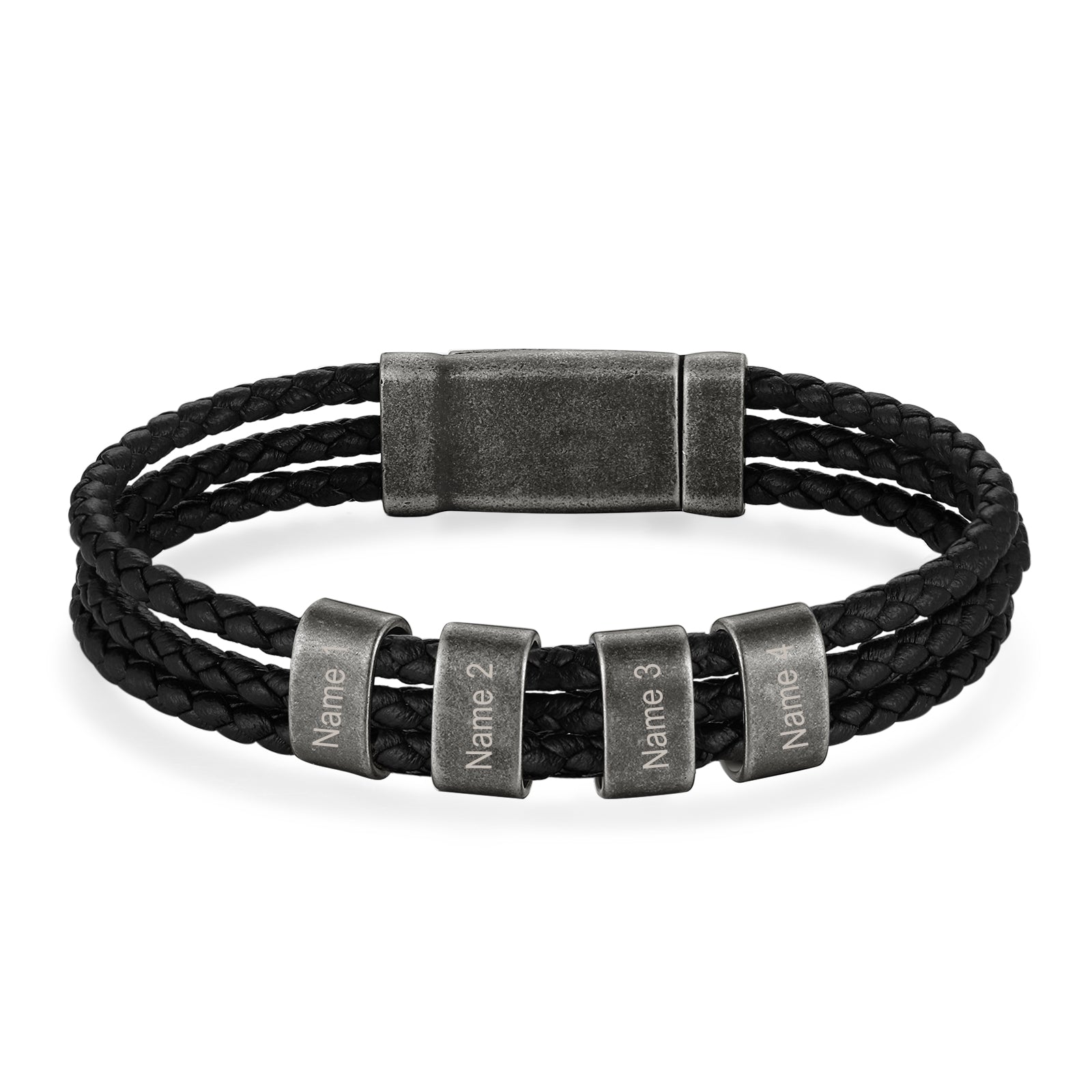 Custom Name Leather Bracelet