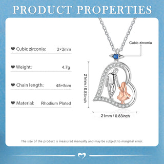 Personalized Heart Necklace with Father and Daughter