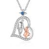 Personalized Heart Necklace with Father and Daughter