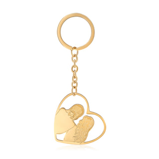 Custom Heart Keychain with Sister