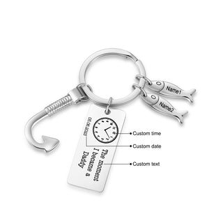 Custom Stainelss Steel Keychain with Fish