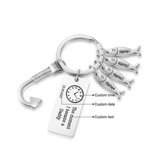 Custom Stainelss Steel Keychain with Fish