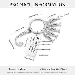 Custom Stainelss Steel Keychain with Fish