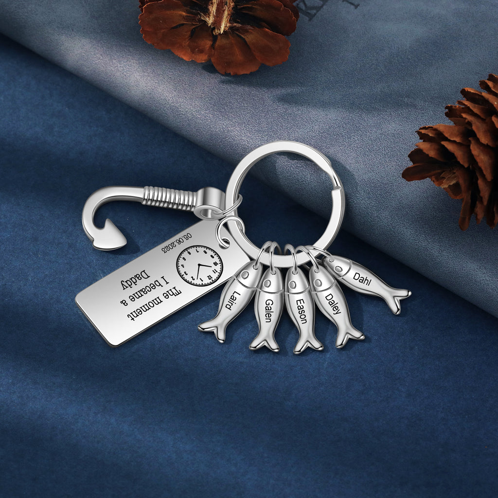 Custom Stainelss Steel Keychain with Fish