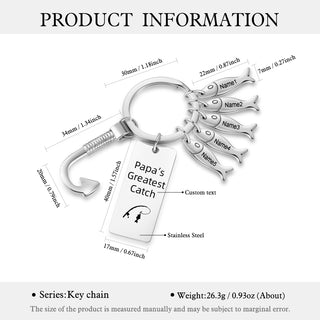 Custom Stainelss Steel Keychain with Fish