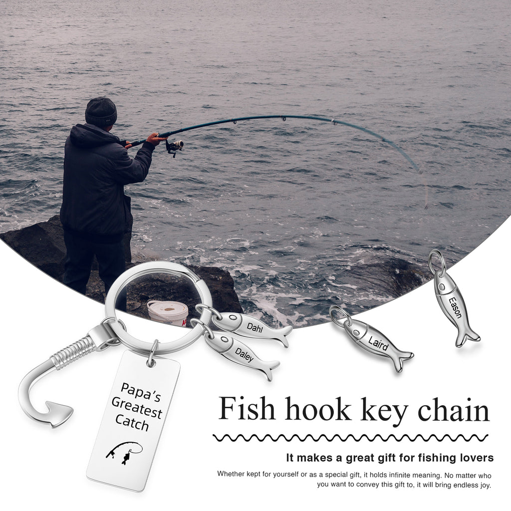 Custom Stainelss Steel Keychain with Fish