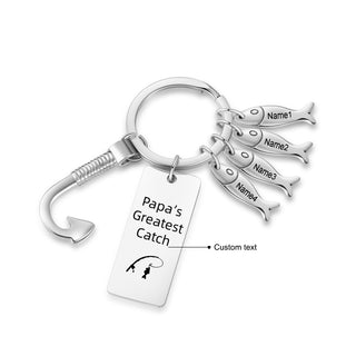 Custom Stainelss Steel Keychain with Fish