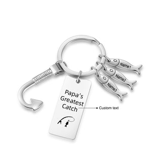 Custom Stainelss Steel Keychain with Fish