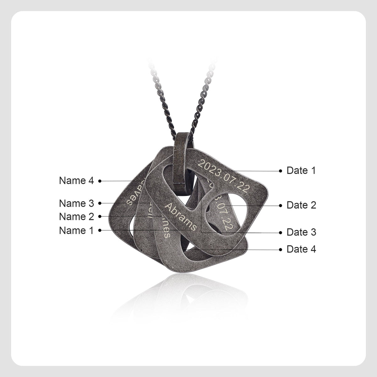 TO MY DAD-Necklace with Personalized Pendant