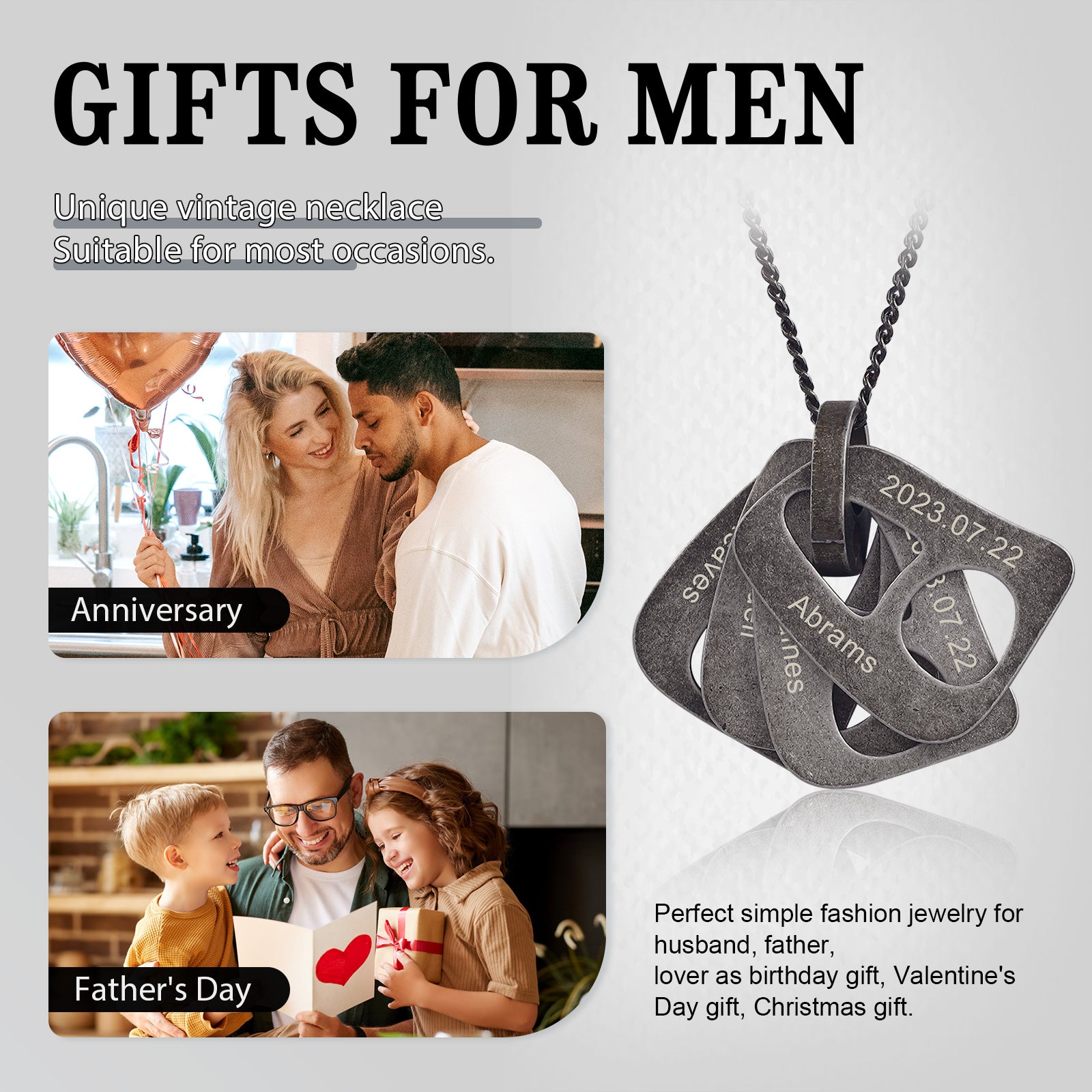 TO MY DAD-Necklace with Personalized Pendant