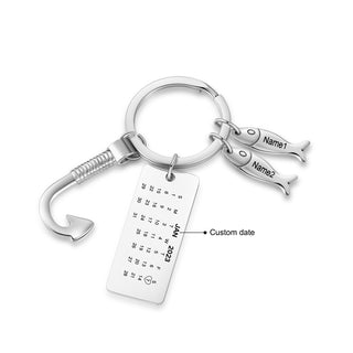 Custom Stainless Steel Keychain with Fish