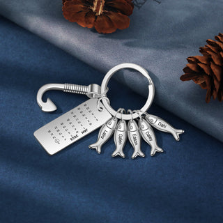 Custom Stainless Steel Keychain with Fish