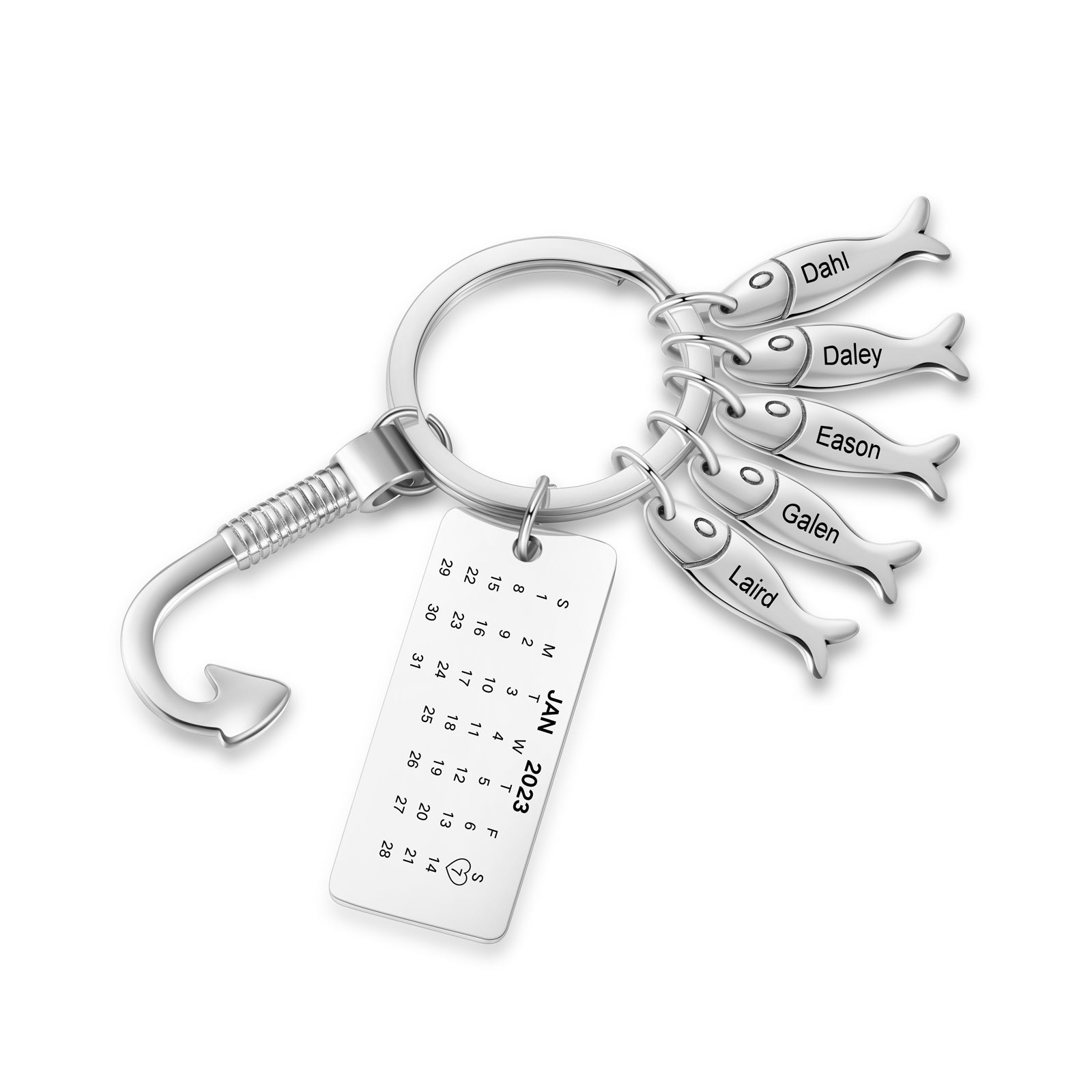 Custom Stainless Steel Keychain with Fish