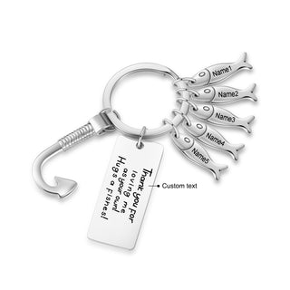 Custom Stainless Steel Keychain with Fish