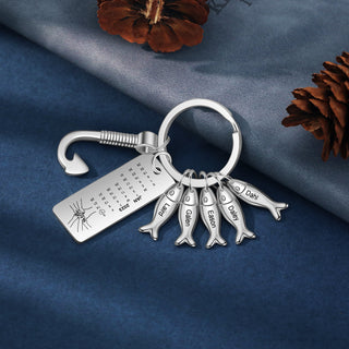 Custom Stainless Steel Keychain with Fish