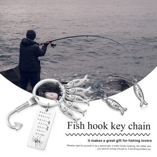Custom Stainless Steel Keychain with Fish