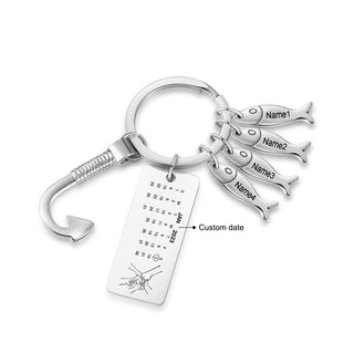 Custom Stainless Steel Keychain with Fish