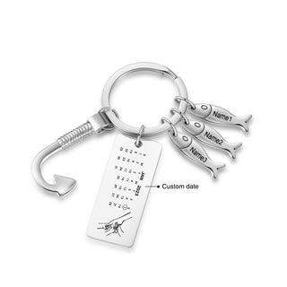 Custom Stainless Steel Keychain with Fish