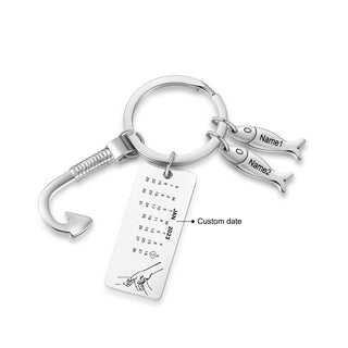 Custom Stainless Steel Keychain with Fish