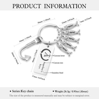 Custom Stainless Steel Keychain with Fish