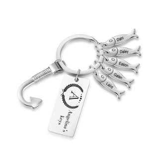 Custom Stainless Steel Keychain with Fish